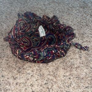 vintage Vera Bradley drawstring bag jewelry pouch retired dark floral paisley pa